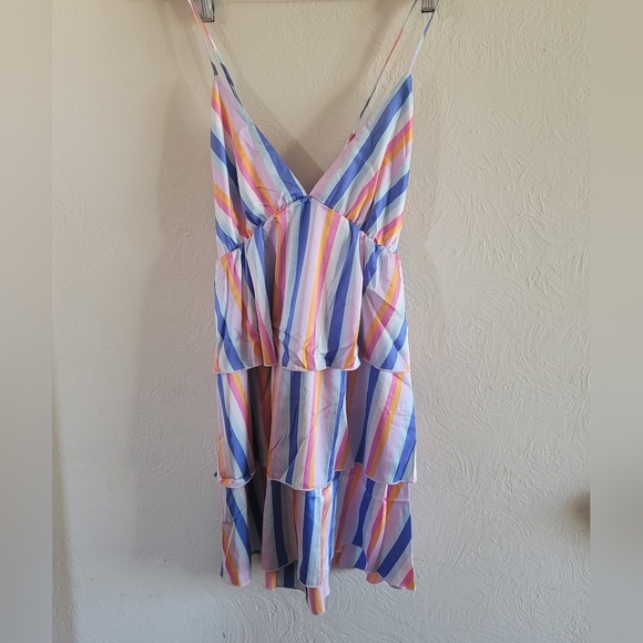 Show Me Your Mumu, Bisou Mini Dress Striped Multi-Color, Size X-Large - NWT - Picture 3 of 10